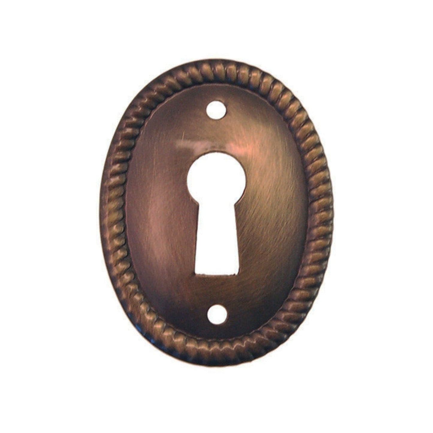 Brass Keyhole Cover with Roped Edge