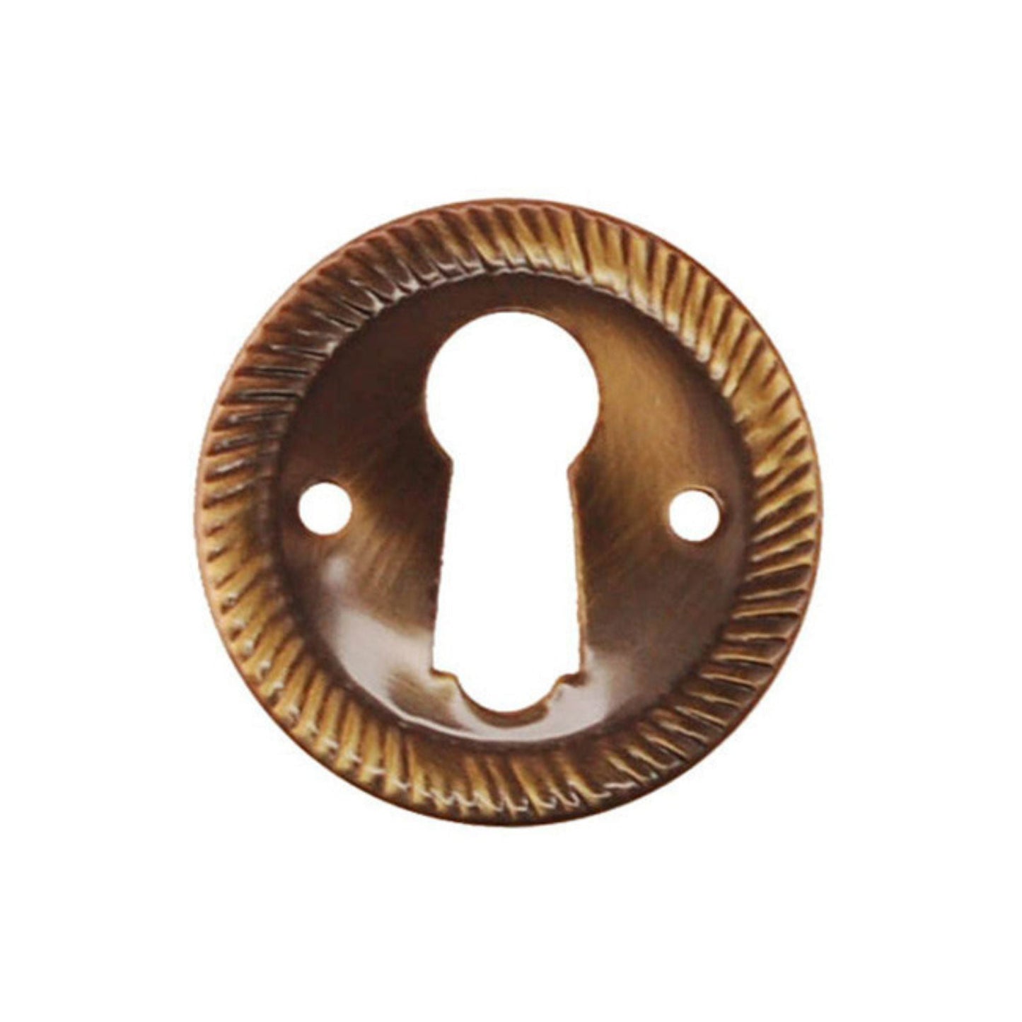 Brass Keyhole Cover with Roped Edge
