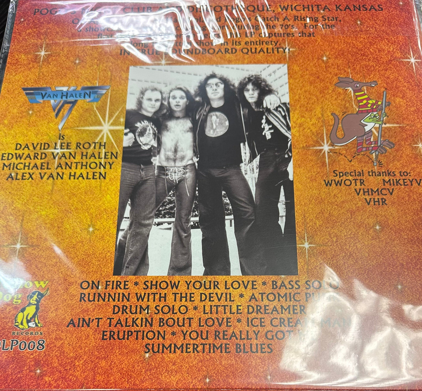 VAN HALEN - CATCH A RISING STAR LIVE '78 Color Vinyl LP Record *Unofficial Release*