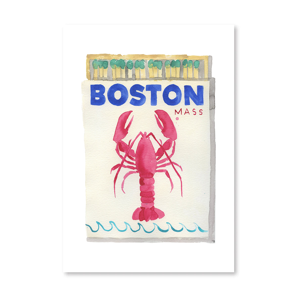 Boston Matchbook Art Print