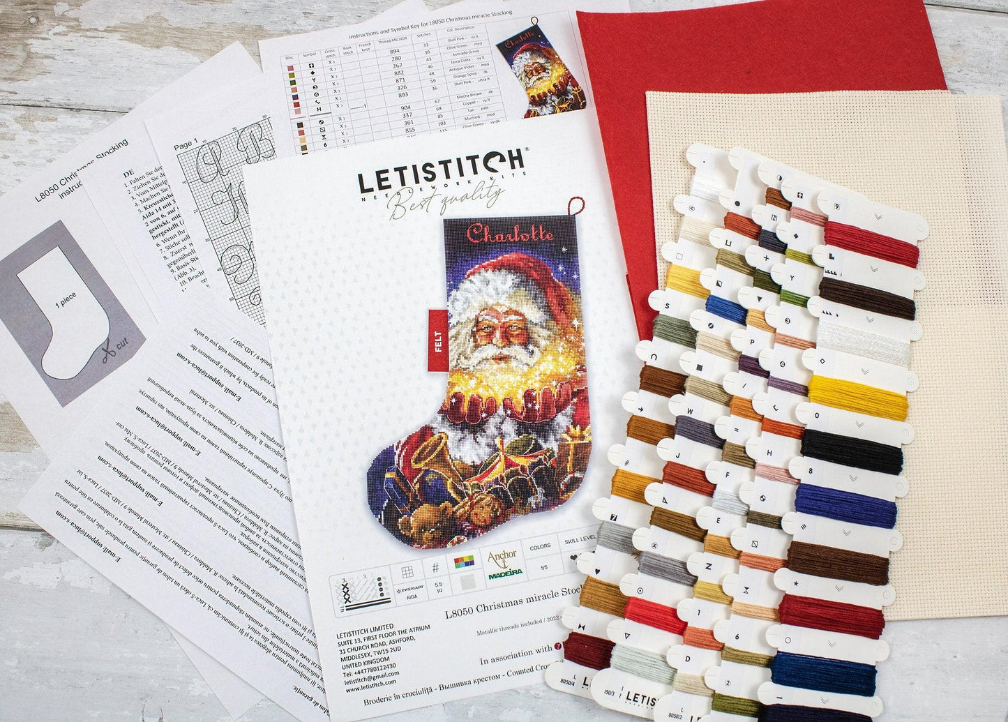 Christmas miracle Stocking L8050 Counted Cross Stitch Kit