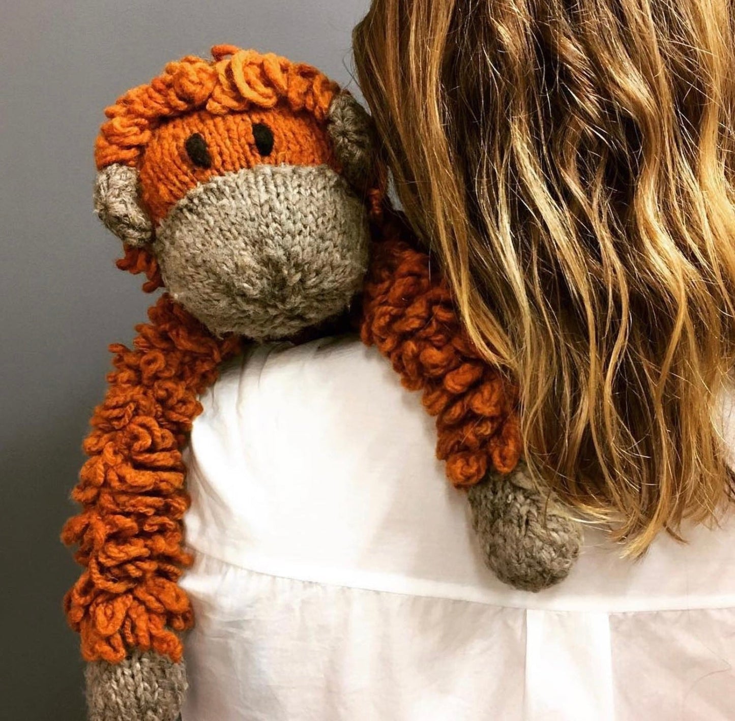 Wool Knit Buddy | Opal the Oranguntan