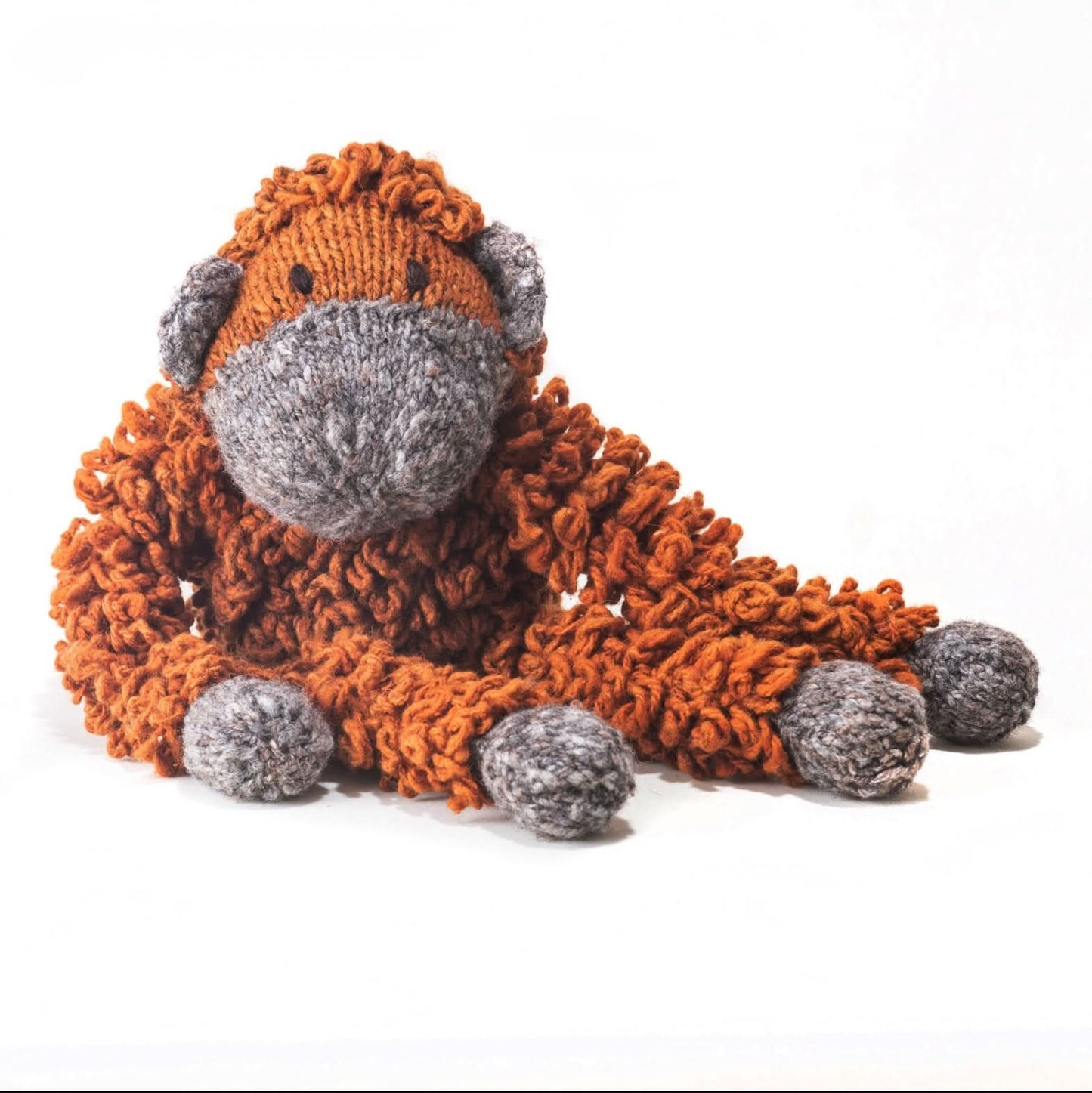 Wool Knit Buddy | Opal the Oranguntan
