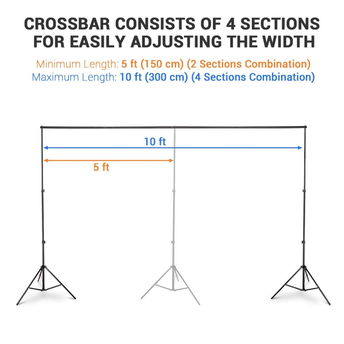 Yescom 10'x7' Sequin Shimmer Wall Backdrop (Tripod Stand Included)