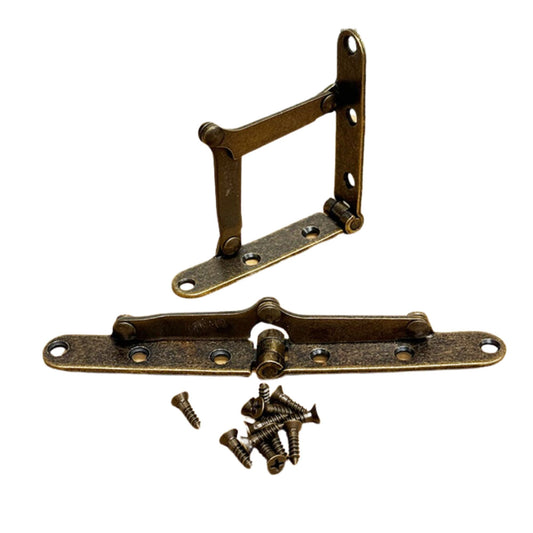 Antique Brass Plated Drop Front Desk Hinge Pair: Timeless Durability and Style