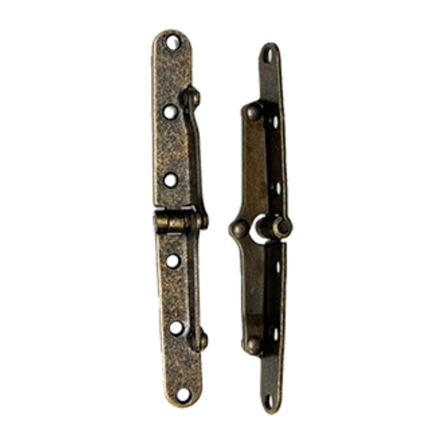 Antique Brass Plated Drop Front Desk Hinge Pair: Timeless Durability and Style