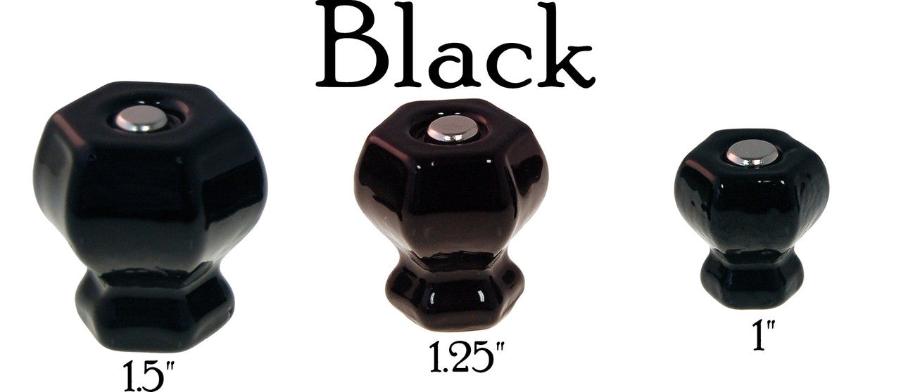 Glass Knob, Hex-Shaped