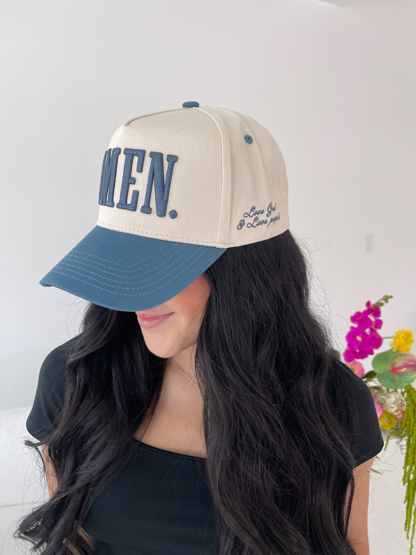 AMEN. - Slate Blue Vintage Trucker Hat - PREORDER