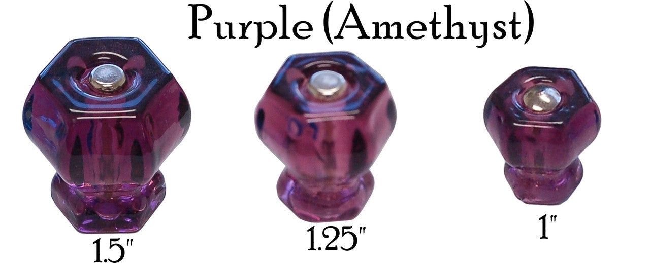 Glass Knob, Hex-Shaped