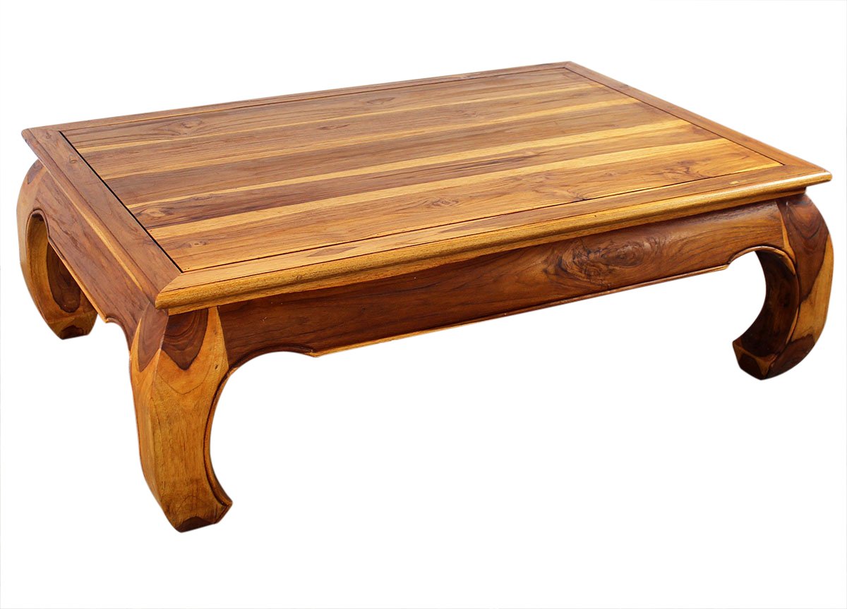 Haussmann Teak Thai Opium Table 32 x 47 x 16 inch Height Oak Oil