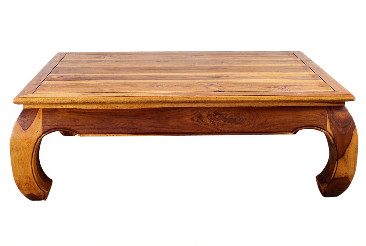 Haussmann Teak Thai Opium Table 32 x 47 x 16 inch Height Oak Oil