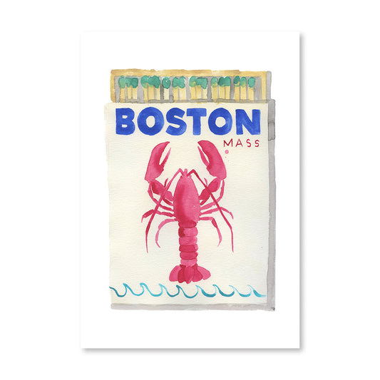 Boston Matchbook Art Print