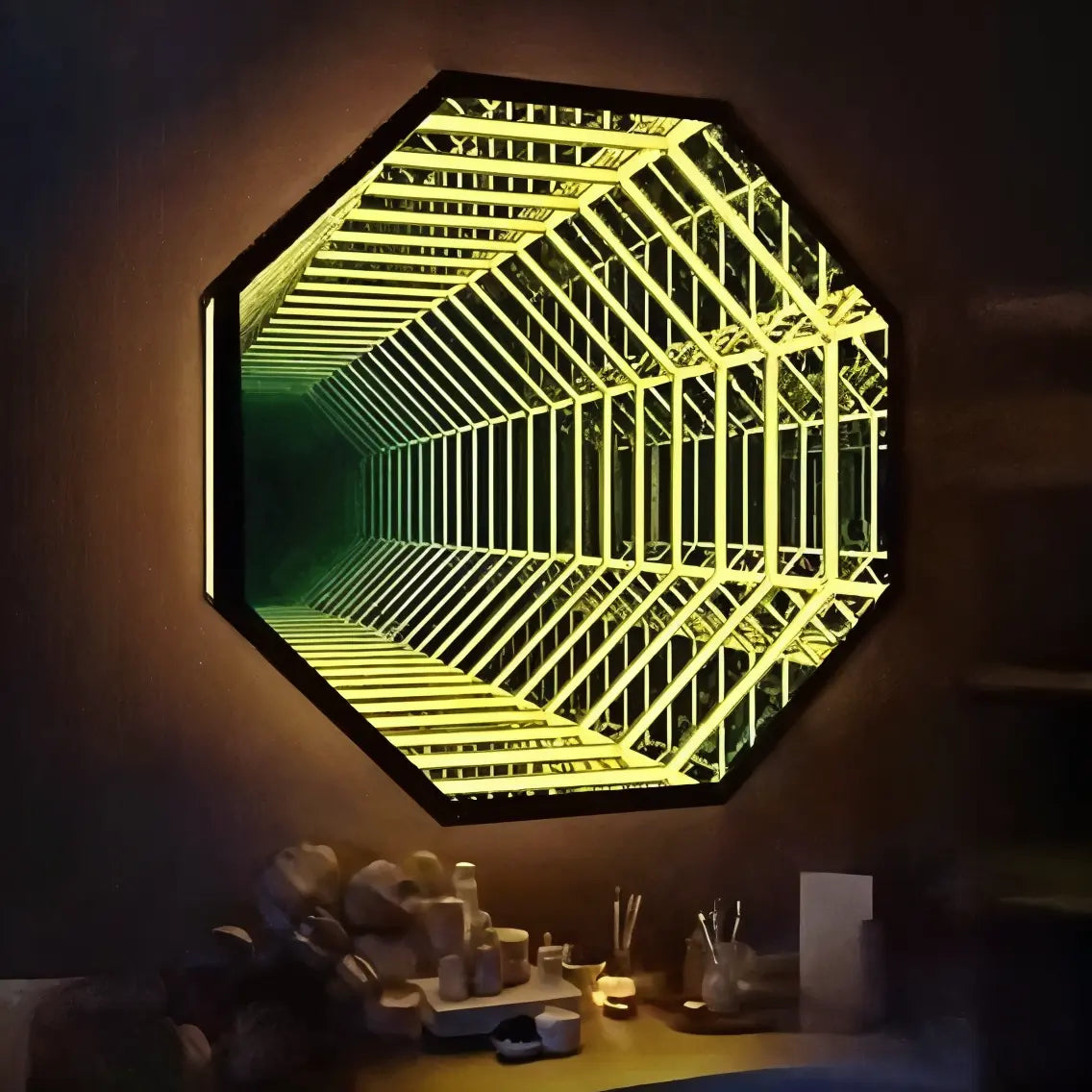 3D Octagon Infinity Mirror