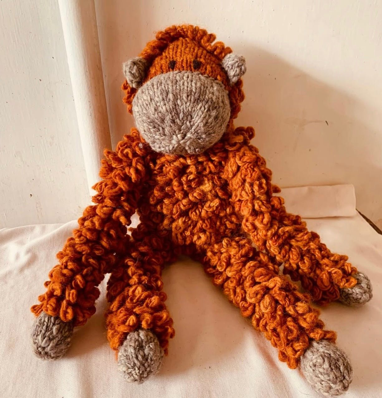 Wool Knit Buddy  | Opal the Oranguntan