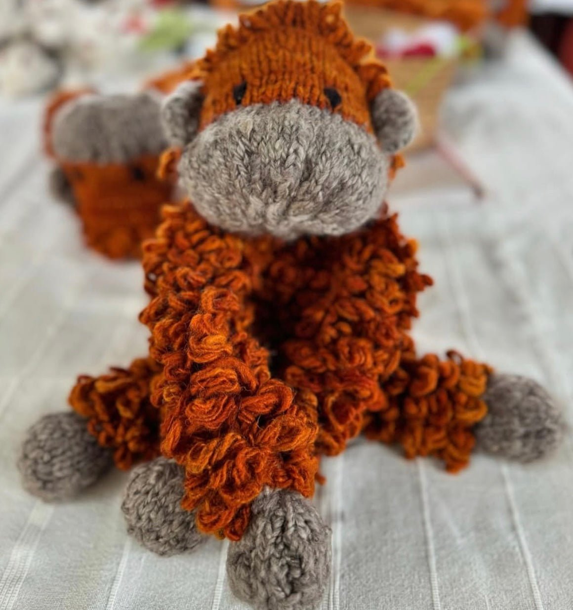 Wool Knit Buddy  | Opal the Oranguntan