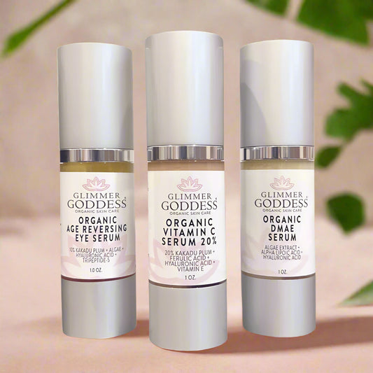 Organic Anti-Aging Trio Vitamin C + DMAE + Age Reversing Eye Serum
