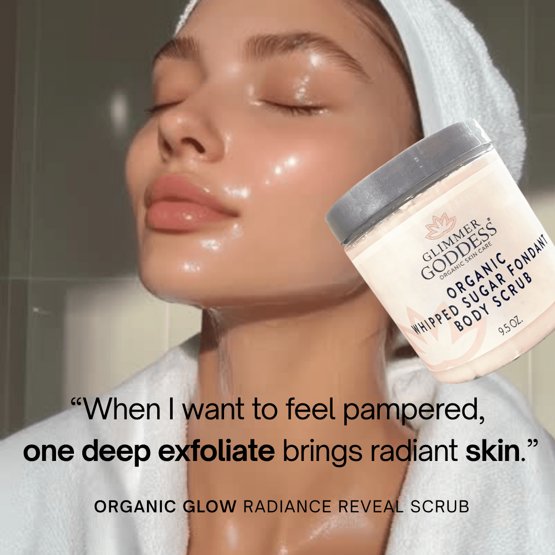 Organic Whipped Sugar Fondant Exfoliating Body Scrub - Crepey Skin Treatment