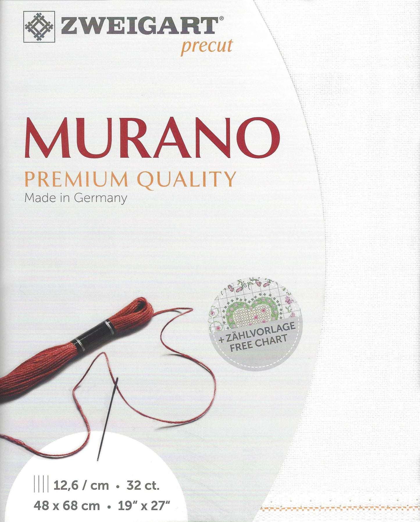 Precut Zweigart Murano 3984/101 Antique White